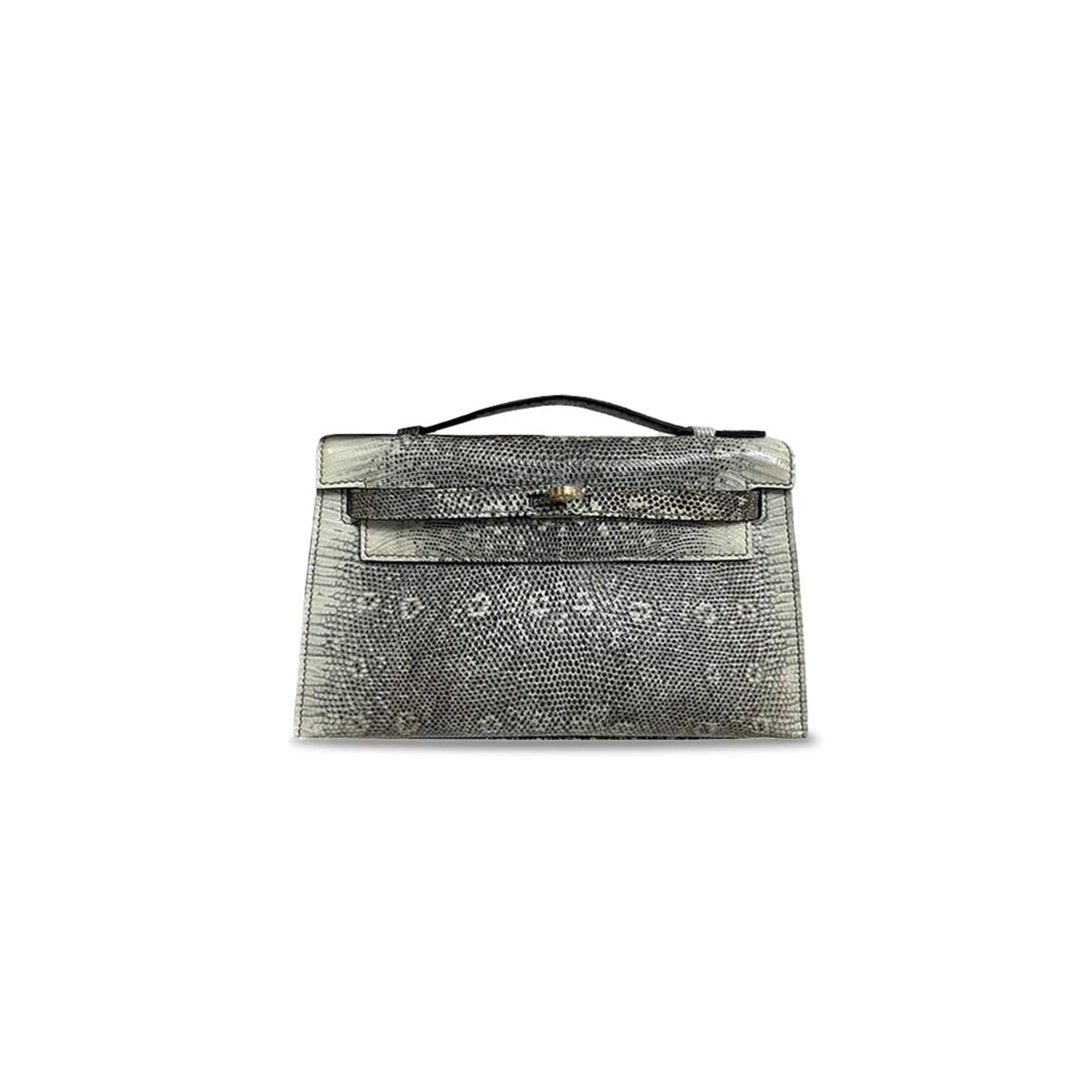 H**mes master lizard mini kelly pochette clutch ombre (22*14*7cm)
